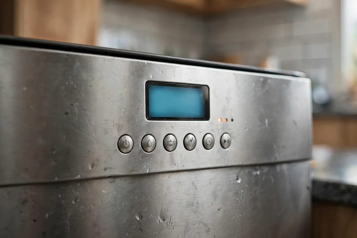 Bosch dishwasher display showing E24 error code for a drainage fault
