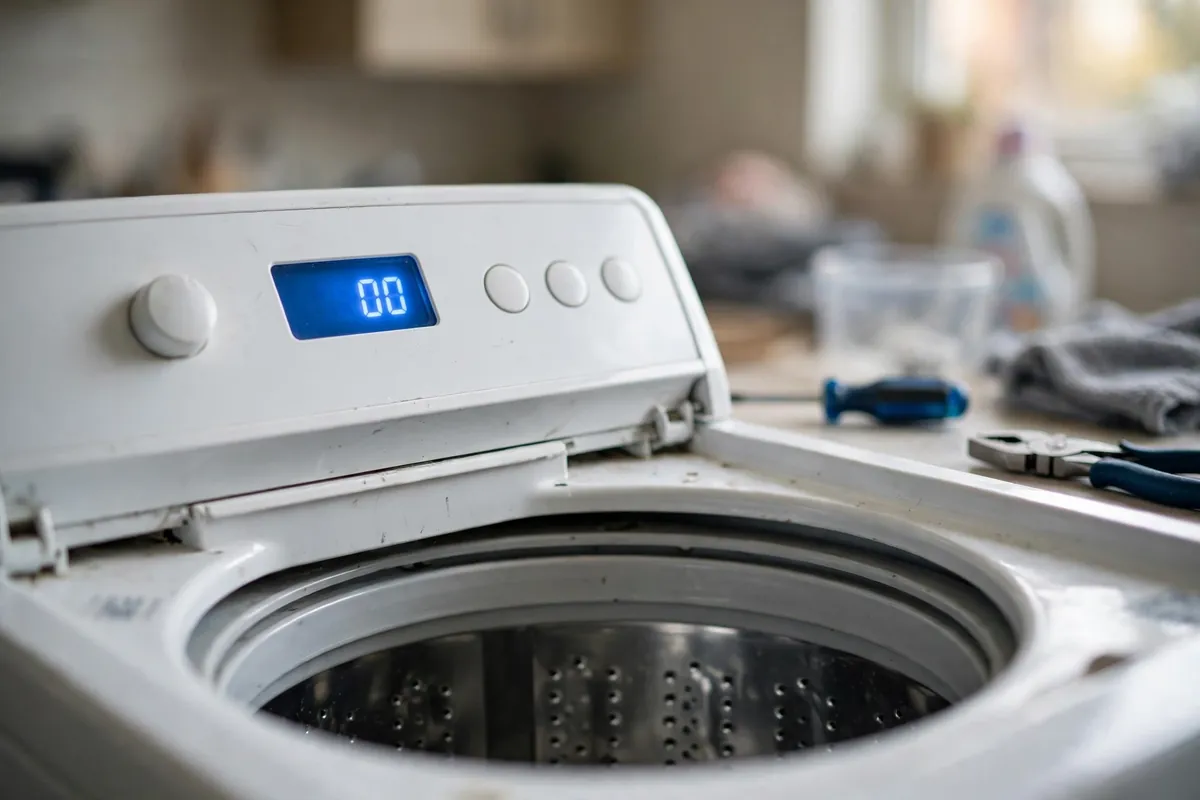 Samsung washer display showing 4E error code